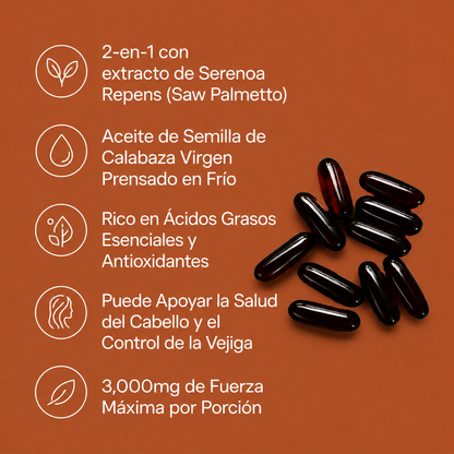 Cápsulas blandas de aceite de semilla de calabaza: fortalece de forma natural la salud renal y el bienestar de la vejiga desde el interior