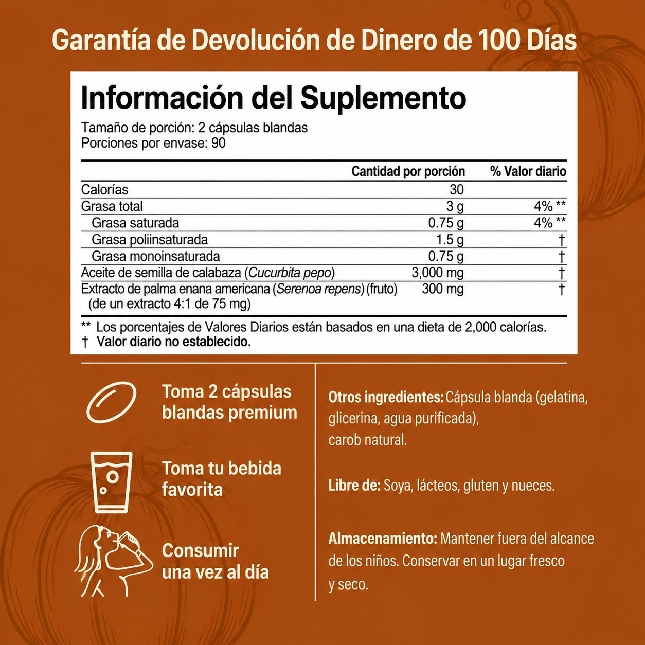 Cápsulas blandas de aceite de semilla de calabaza: fortalece de forma natural la salud renal y el bienestar de la vejiga desde el interior