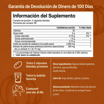 Cápsulas blandas de aceite de semilla de calabaza: fortalece de forma natural la salud renal y el bienestar de la vejiga desde el interior