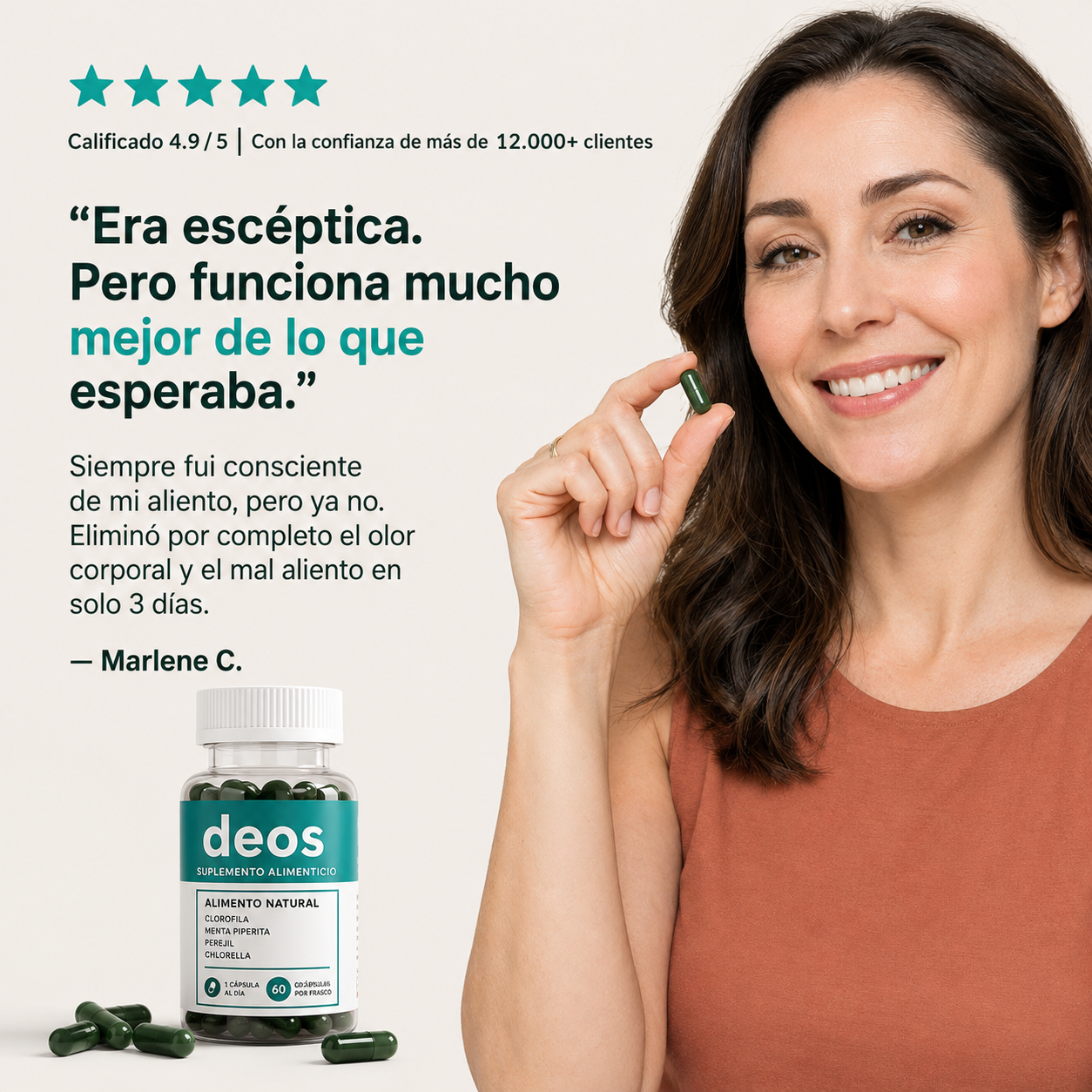 Desodorante corporal Deos® 60 cápsulas